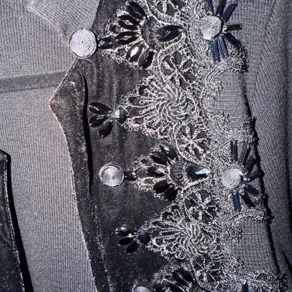 Chico's Black Embellished Blazer - Picture 10 of 12